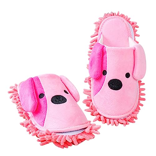 HAMPPLIES 1 Par Zapatillas para Limpieza De Pisos Zapatos De Limpieza Desmontable Trapeador De Zapatos Pantuflas para Limpiar Pisos Su Polvo Accesorios De Limpieza Mop Trapear Y Ser Chenille