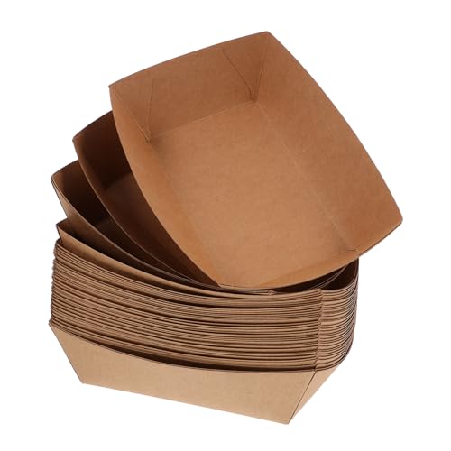 Cabilock Sturdy Paper Snack Containers Party Food Paper Tray Disposable Food Trays