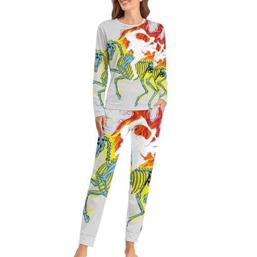 Pyjama femme licorne crâne de feu : ensemble parfait pour vos soirées