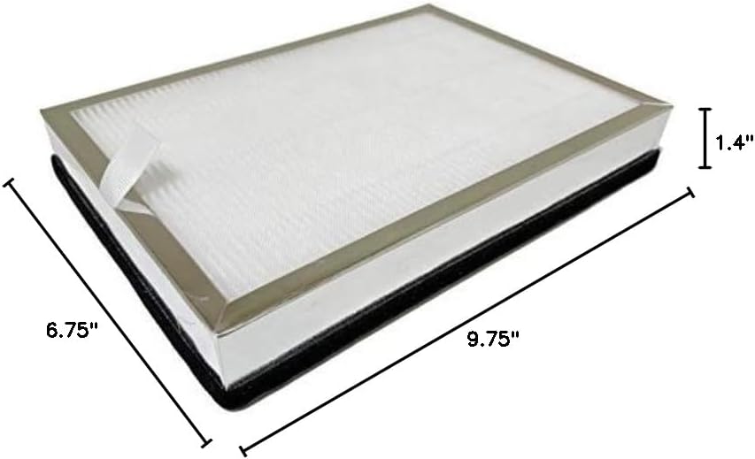 Nispira 3-in-1 True HEPA Activated Carbon Filter Replacement For MA#25 Air Purifier Part MA#25R | Remove Smoke, Dust, Pollen | Size 9.75 x 6.75 x 1.40 Inches | 4 Packs