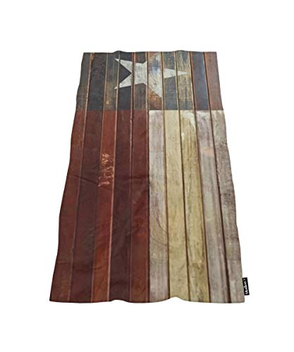 Moslion Comfy Bath Towels Vintage Western Texas Star Wood Design Soft Bathing/Beach/Camping Towel for Women Men Girls Boys Large Size 64x32 Inches