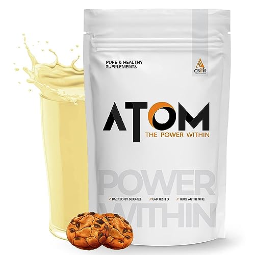 Image of AS-IT-IS ATOM Whey Protein 1kg | 27g protein | Isolate & Concentrate | Cookies and Cream | USA Labdoor Certified | With Digestive Enzymes for better absorption