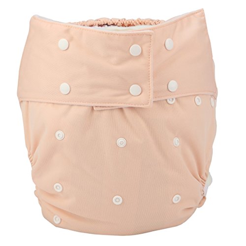 Sigzagor - Pañal de tela para adolescentes y adultos, reutilizable, lavable para incontinencia por discapacidad, Beige, Adult/Teen