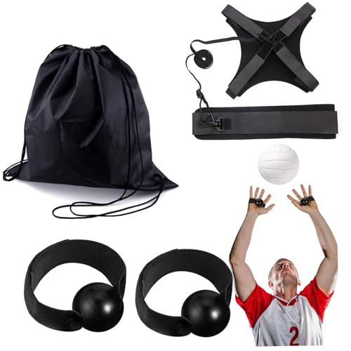 NASSMOSSE Juego de Equipo de Entrenamiento Voleibol, Entrenamiento Voleibol práctica en Solitario, Incluye colocador, Entrenador Servicio, práctica...