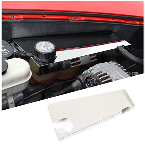 Image of Engine Bay Panel Cover for C6 Corvette 2005-2013, Stainless Steel Rear Engine Cover Guards Protector Splash Shield, Fuse Box Cover (Type L Cooling Liquid Pot Baffle)