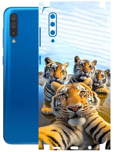 Image of AtOdds - Full Body Back Screen Guard Protector Film - Lamination Wrap Skin Sticker Compatible with Samsung Galaxy A50 | Scratchproof Matte Finish (Selfie)