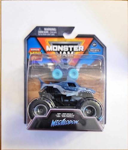 Monster Jam Play Set with Bonus Mini Regalo Grave Digger, El Toro Loco and Megalodon 3+ Years Old (Megalodon), Small, 6071545