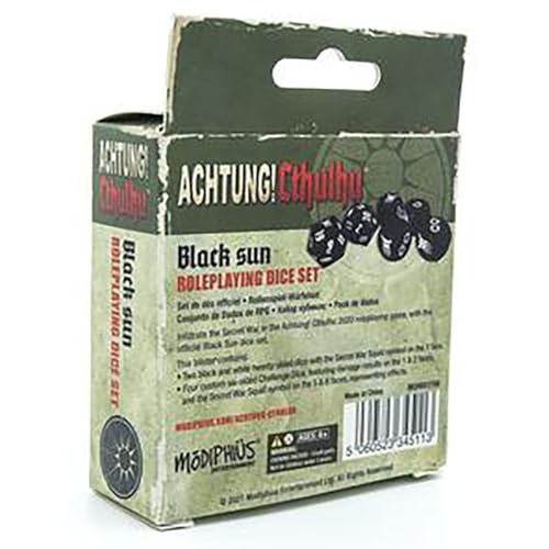 Dados Achtung Cthulhu 2d20 Black Sun juego de dados Modiphius 3