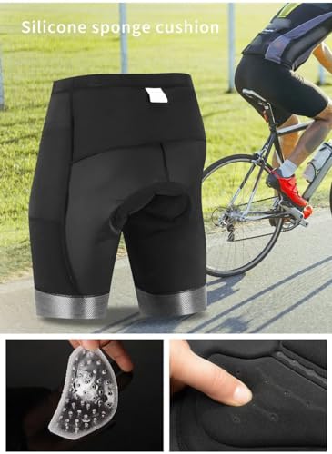 Image of Lista Men's Cycling Shorts 3D Padded Breathable Colorful Reflective Sports Elastic Road Bike Anti-Slip Tights