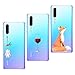 Oihxse [3 pièces Coque Compatible pour Xiaomi MI 5X /Xiaomi MI A1 Transparent Ultra Mince Silicone Gel Souple Housse Crystal Mignon Artistique Motif Protection Antichoc Etui (3)