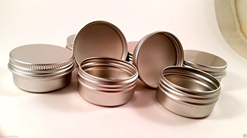 Screw Top Round Aluminum Tins, 1/2oz (24 Per Pack)