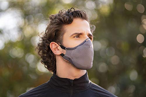 Máscara Reutilizável Knit Safe V-Block (CINZA, M)