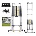 Dajianglx 26.2 FT Telescoping Ladder, Lightweight Multi-Purpose Aluminum Extension Ladder w/Tool Tray Stabilizer and Non-Slip Feet, Telescopic Extendable Ladder for Home, RV, Roof and Outdoor Work
