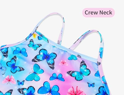 Image of Girls Bathing Suits Colorful Swimsuits with UPF 50 + Sun Protection Sleeveless Toddler Kids One Piece Swimwear