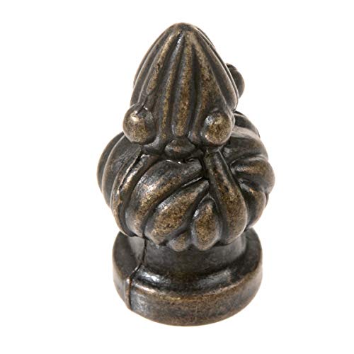 Penck Lamp Finials Lighting Accessories Bronze Metal Cap Knob Lamp Shade Finial Decoration Dual Thread 1-3/8 inch High