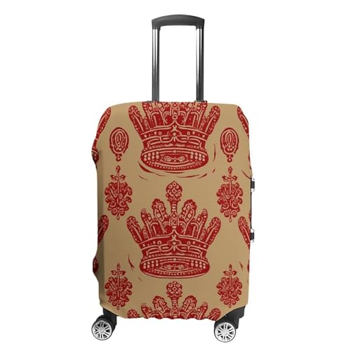 Red Crown Suitcase Cover Washable Luggage Cover Dust-proof Luggage Protector Cover Anti-Scratch Travel Suitcase Protector Fits 18-32 Inch Luggage XL
