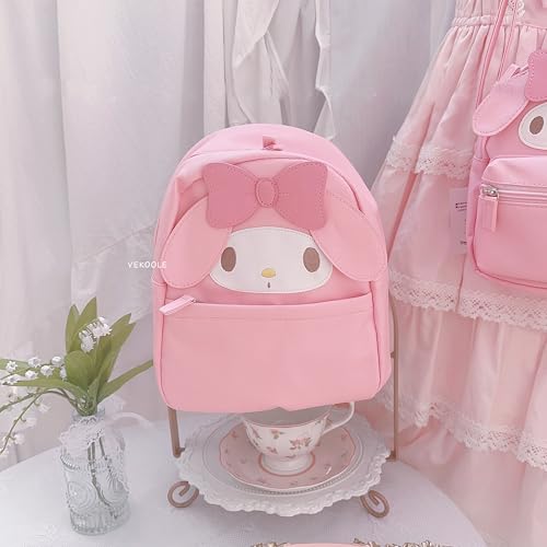 Toddler Cute Mini Backpack for Kids - Kawaii Casual Small Shoulder Bag, Girl Real Littles Preschool Cartoon Design, Simple Modern Baby Kindergarten Leash Bag, Anime Themed Gift(Pink)3