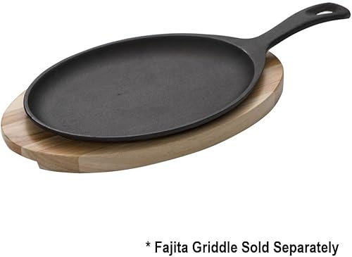 Miniatura 4 de Soro Essentials - Base de madera de fajita de forma ovalada - Base de madera para parrilla de fajita chisporroteada para fajita de 7 x 9.25