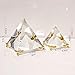 Together-Life Crystal Pyramid Prism, Feng Shui Crafts Meditation Crystal with Gold Stand for Home Office Art Decor, Pyramids Gift, Stand for Prosperity, Positive Energy and Good Luck(6cm)