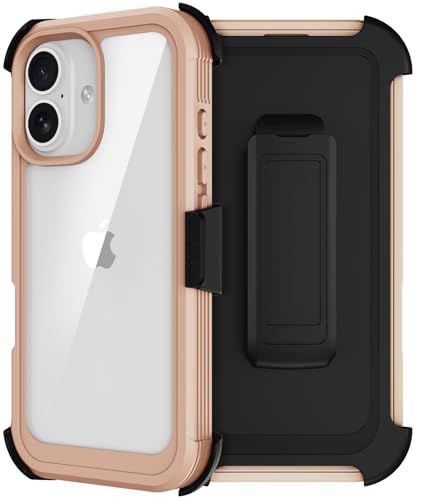 Coque iPhone 17 antichoc de qualité militaire avec clip de ceinture