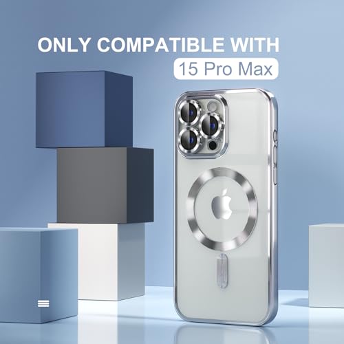 Image of Misea Magnetic for iPhone 15 Pro Max Case Compatible with MagSafe Silver