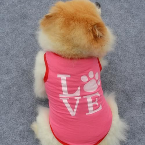 Ropa de verano para mascotas PANGBOER con chalecos estampados divertidos sin mangas 3