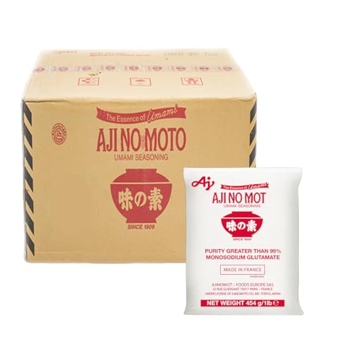 YIJIA | AJI NO Umami seasoning 99% Glutamato 454Gr- Como potenciador del sabor, este condimento se usa ampliamente en platos caseros (Paquete de 20)