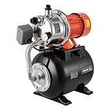 VEVOR 1.6 HP Shallow Well Pump with Pressure Tank, 120V 1320 GPH, Stainless Steel Irrigation Jet Pump with 5-Gal Tank, Automatic Water Booster System, 20/40 PSI Pressure Switch, for Home Garden Lawn