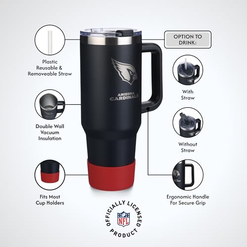 Image of The Memory Company Officially Licensed NFL - Arizona Cardinals 46oz Game Day Tumbler with Laser Engraved Team Logo