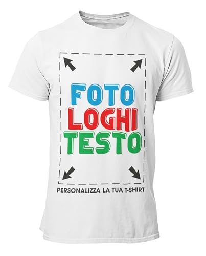 fashwork Maglietta Personalizzata Uomo Donna Cotone Taglia L