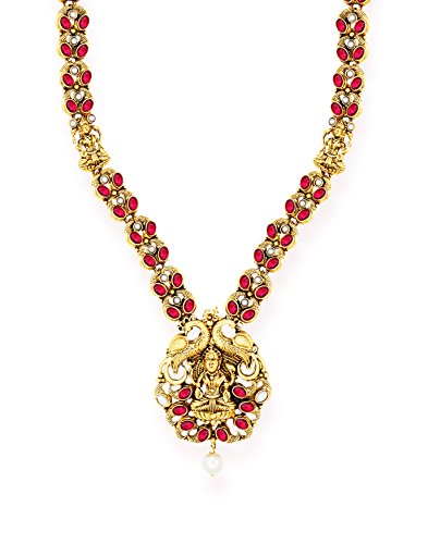 Vintage Tone Goddess Temple Necklace Set Women