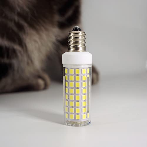 Zhzhled E12 Led Bulb Dimmable 10W Equivalent To Halogen Bulb 100 Watt 1000Lm, Daylight White 6000K T6 Base E12 C7 Candelabra Led Light Bulbs For Ceiling Fan Chandelier, Ac 120V (6 Pack) #TOP7