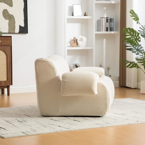 Sofá de compresión modular de chenilla con base antideslizante y relleno de espuma elástica 4