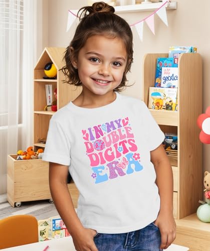 Image of in My Double Digits Era Shirt Girls Birthday Girl Shirt | 10 Birthday Shirt Girls 10th Birthday Gifts For Girls 10 Year Old Ten Party Tee Tops