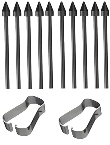 Black [10 Pack + 2 Tools] Hard Tip S Pen Replacement Nibs for Samsung Galaxy S22/S23/S24/S25 Ultra - Durable Wear-Resistant Nibs with Paper-Like Feel, Precise Control & Easy Installation Kit