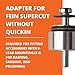 Fein Adapter for SuperCut Tools without QuickIn - Compatible with 8-Star Mounted Accessories for Versatile Rasping, Sanding and Polishing - 30605114011