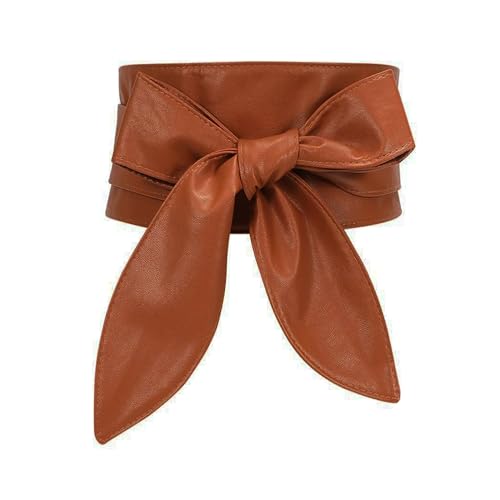 Utaly Fashion Wide Obi Belt for Women PU Leather Wrap Waistband for Dress skirt4