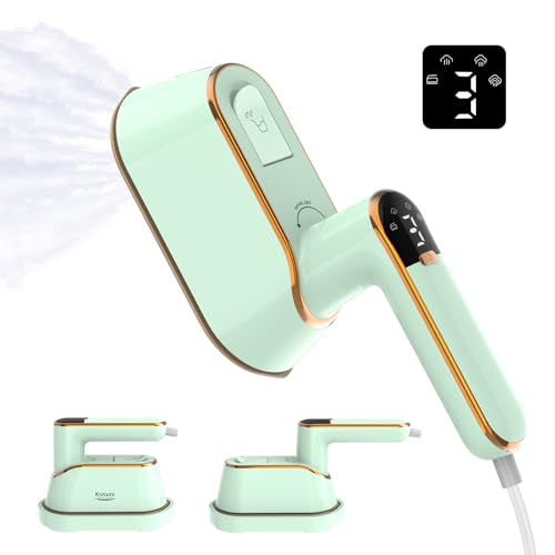 Travel Clothes Steamer Portable Iron - LCD Screen 2 in 1 Handheld Steam Clothing Wrinkles Remover...