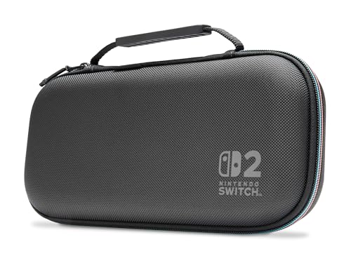 Image of PowerA Protection Case for Nintendo Switch 2 - Black, Officially Licensed, Protective Storage, Holds up to 9 Game Cards and 2 microSD Express Cards, Integrated Play Stand