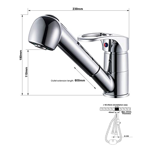 Rubinetto Cucina Estraibile, BONADE Miscelatore