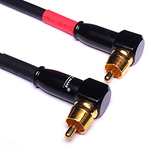 CNCESS Right-Angle RCA Male to Male Cable, 2-Pack (6 Inches) by CNCESS - Used condition - Image 3