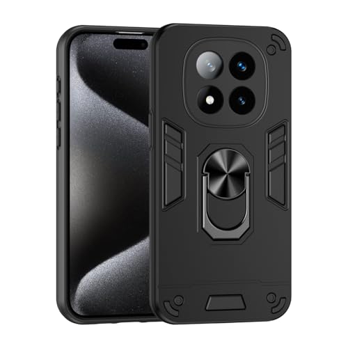 Image of ShieldTech PC Back Cover Case for Redmi Note 14 Pro Plus 5G | Ring Stand | Camera Protection | Black Mobile Phone Back Cover Case for Redmi Note 14 Pro Plus 5G | Black Back Cover