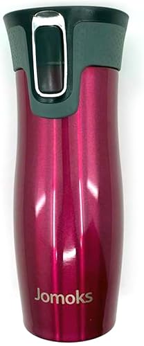 Jomoks Thermos - Taza de viaje de café de acero inoxidable con tapa, a prueba de derrames, aislada al vacío, mantiene las bebidas calientes hasta 5