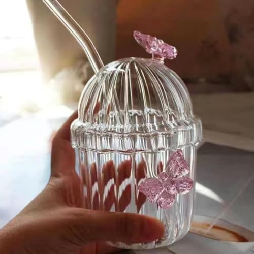Gobelet en verre avec paille pour café glacé et thé chaud au bureau - 6