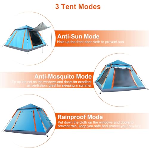 Carpa para camping impermeable para 4-5 personas miniatura 5