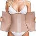 Bingrong Fitness Faja Cintura Entrenador con Cremallera Faja Corset Fajas Reductoras Adelgazantes Mujer Fajas Deporte Mallas Neopreno Waist Trainer Faja Lumbar (Beige, X-Small)