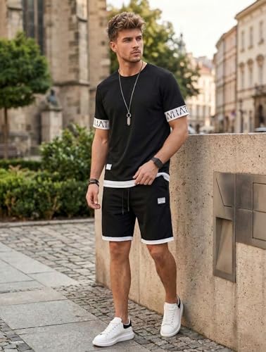 Image of Lymio Cord Set for Men | Casual Co-ord Set for Man | Trendy Matching Outfit | Stylish T-Shirt and Short for Men (SSM-CS-1-3)