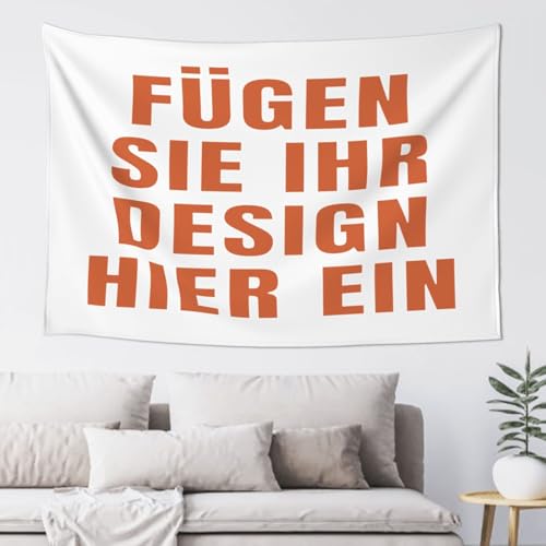 Personalisiert Wandteppich personalisierte decke Mit Foto/Text/Logo selbst gestalten wandtuch für schlafzimmer deko wand Wohnzimmer Dekoration fotoleinwand eigenes bild 95 cm x 73 cm