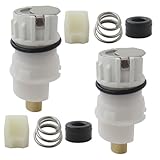 Qblahip 2 x RP25513 Faucet Stem Assembly for De-lta Two Handle Faucet Repair Kit with RP4993 Rubber Seat and Spring, Replacement Stems Cartridges for De-lta Bathtub Shower Sink Bathroom Faucet