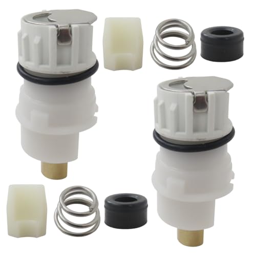 Qblahip 2 x RP25513 Faucet Stem Assembly for De-lta Two Handle Faucet Repair Kit with RP4993 Rubber Seat and Spring, Replacement Stems Cartridges for De-lta Bathtub Shower Sink Bathroom Faucet